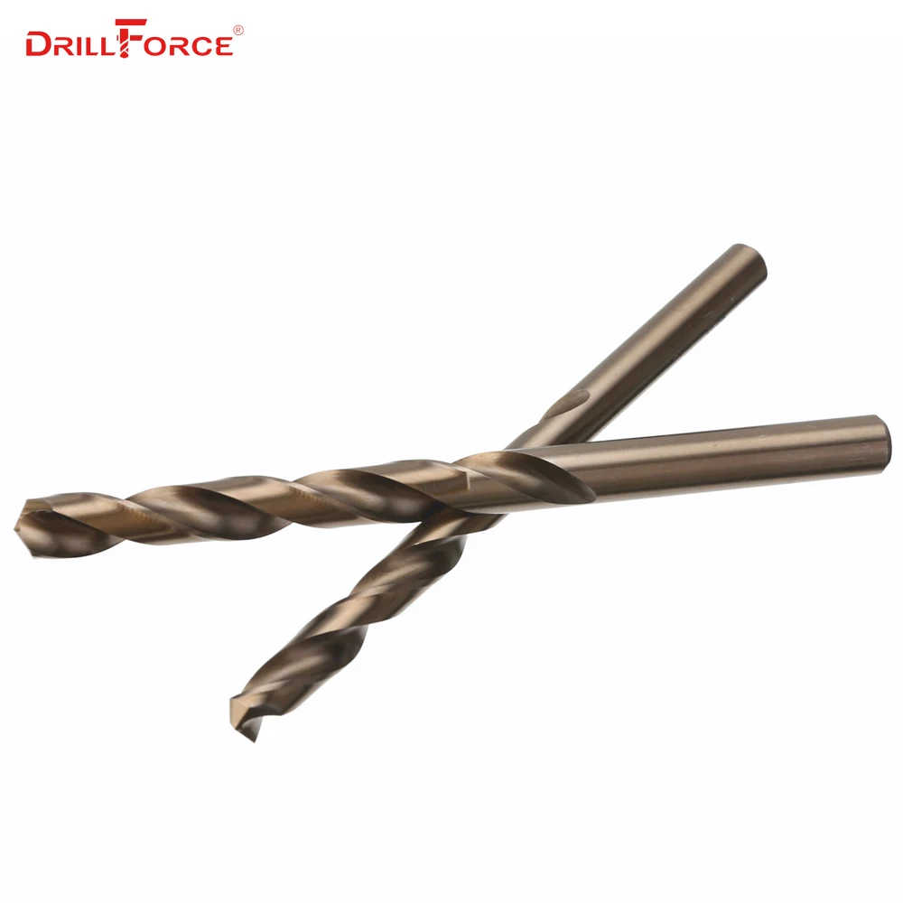 Drillforce-juego de brocas de cobalto, herramientas eléctricas de 1-13mm, M35, para cobre, acero inoxidable, aluminio, aleación de Zinc, broca