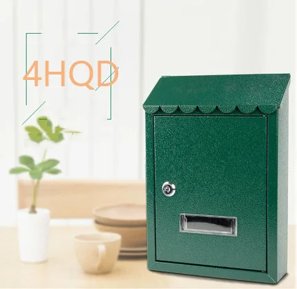 

European Pastoral Letter Box Wall Outdoor With Lock Rain General Manager Suggestion Box Small Mailbox Christmas Postal Free Post