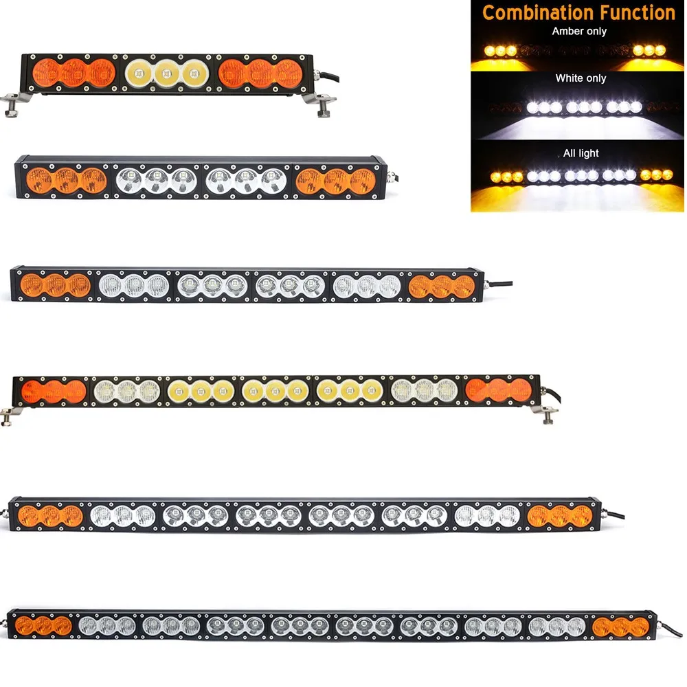 12V 24V LED Light Bar 90W 120W 150W 180W 210W 240W 270W 300W White Amber Combo 4x4 Offroad Barra Car LED Work Driving Lamp