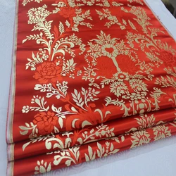 The wedding dress cheongsam show clothing jacquard brocade fabric spinning Mongolia decorative handmade cloth robe