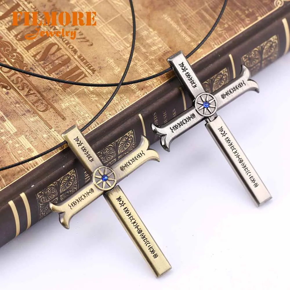 ​Filmore Hot Anime OP Necklace One Juracule Mihawk Piece Necklaces Metal Zinc Alloy Choker Pendant Collares Kolye For Men Women