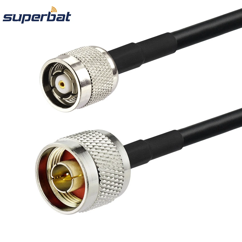 Superbat N Male to RP-TNC Plug(female pin) Connector Wireless Antenna Coaxial Cable Extension KSR195 5M for Wlan 3G/4G Wireless