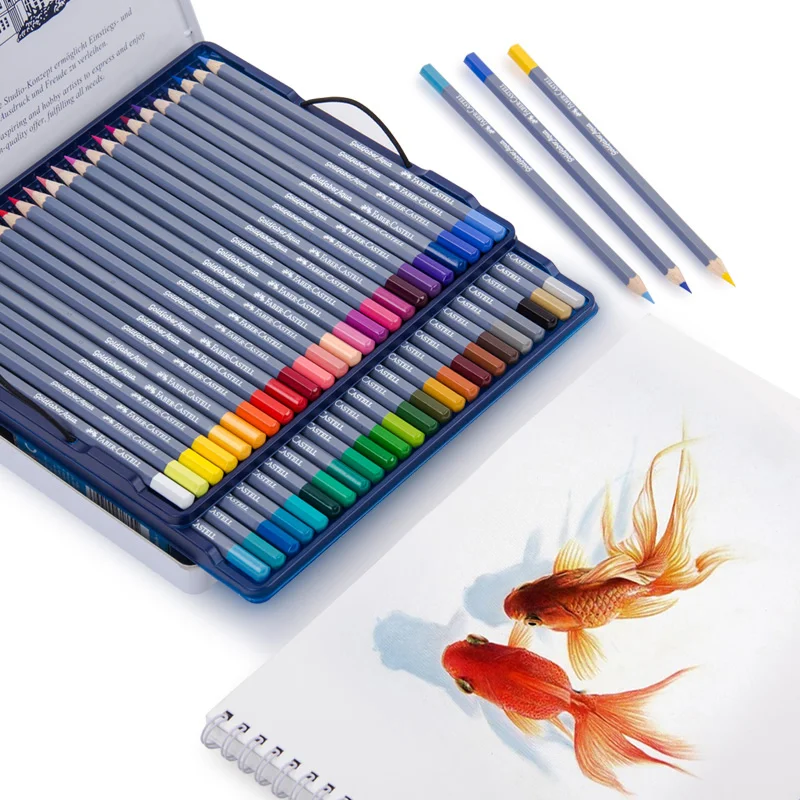 FABER CASTELL 12/24/36/48 color water soluble color pencil art design hand-painted color pen