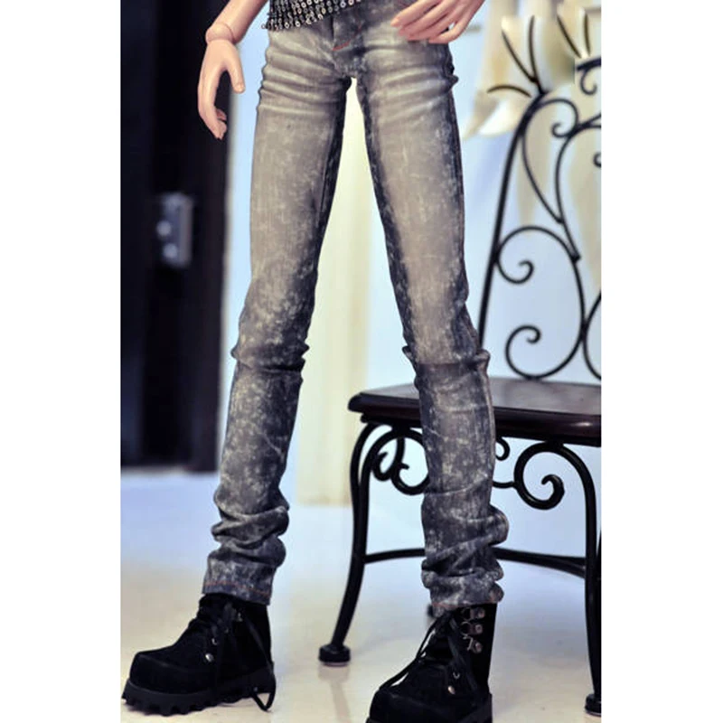 Bjd boneca calças jeans brancas calças leggings roupas para 1/3 sd 60cm 24 "1/4 17" alto tio msd dk dz aod dd dol