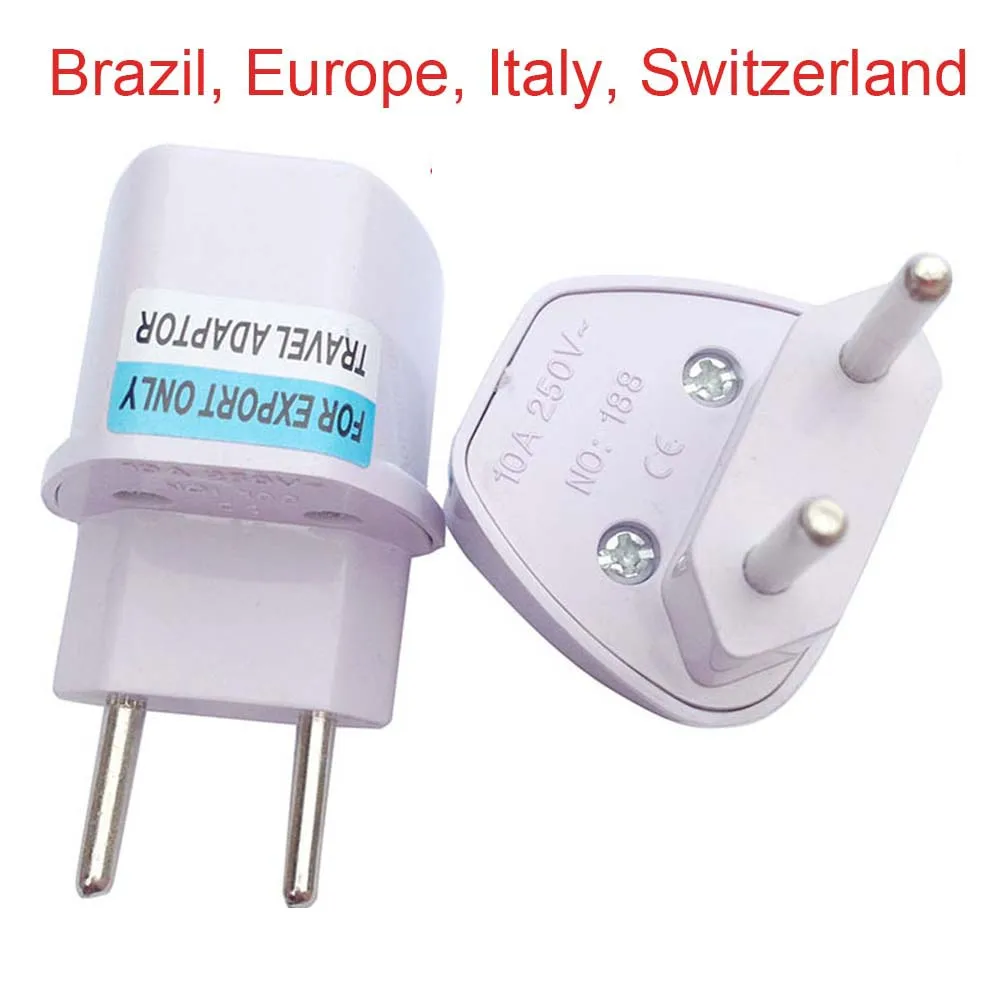 Universal Travel Power Plug Converters Adaptor TO EU ITALY SWITZERLAND Brazil europe  Adaptors/ Electrical