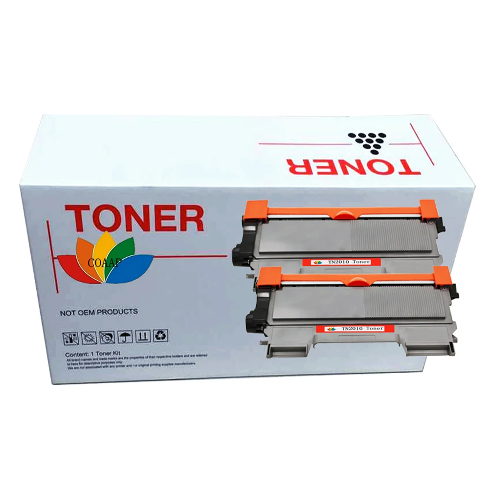 Cartouche de toner pour imprimante Brother TN2010 TN2030 TN2060, compatible avec DCP7055 HL2130 HL2132 HL2135W, 2 pièces