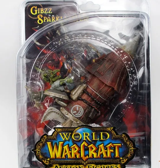 Good package DC6 WOW Gibzz Sparklighter Goblin Tinker 7 inch PVC Model Toy Action figure