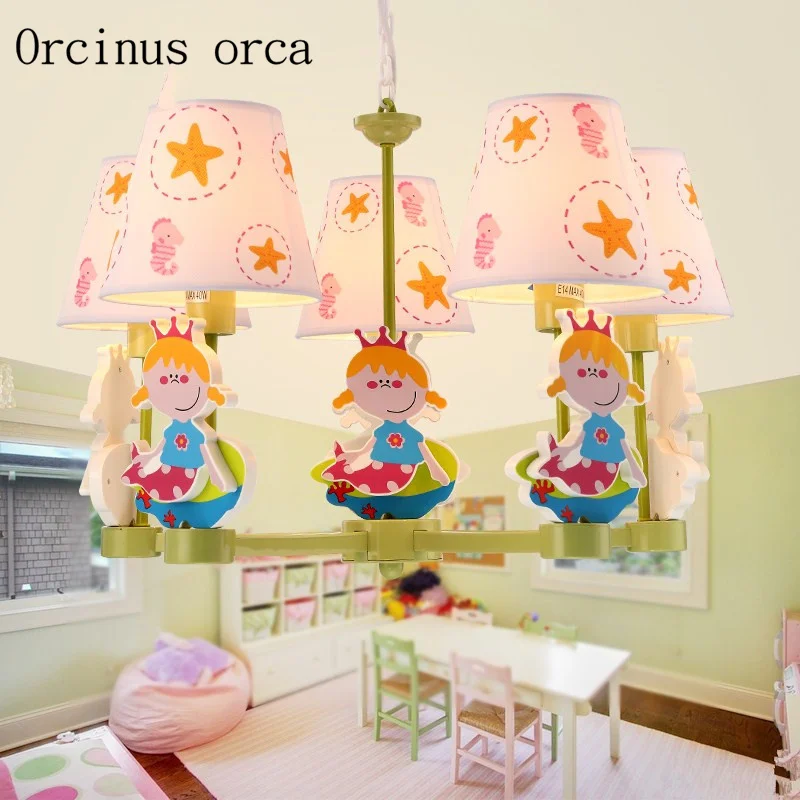 

Mediterranean cartoon princess led chandelier children's room girl bedroom simple lovely creative personality Chandelier