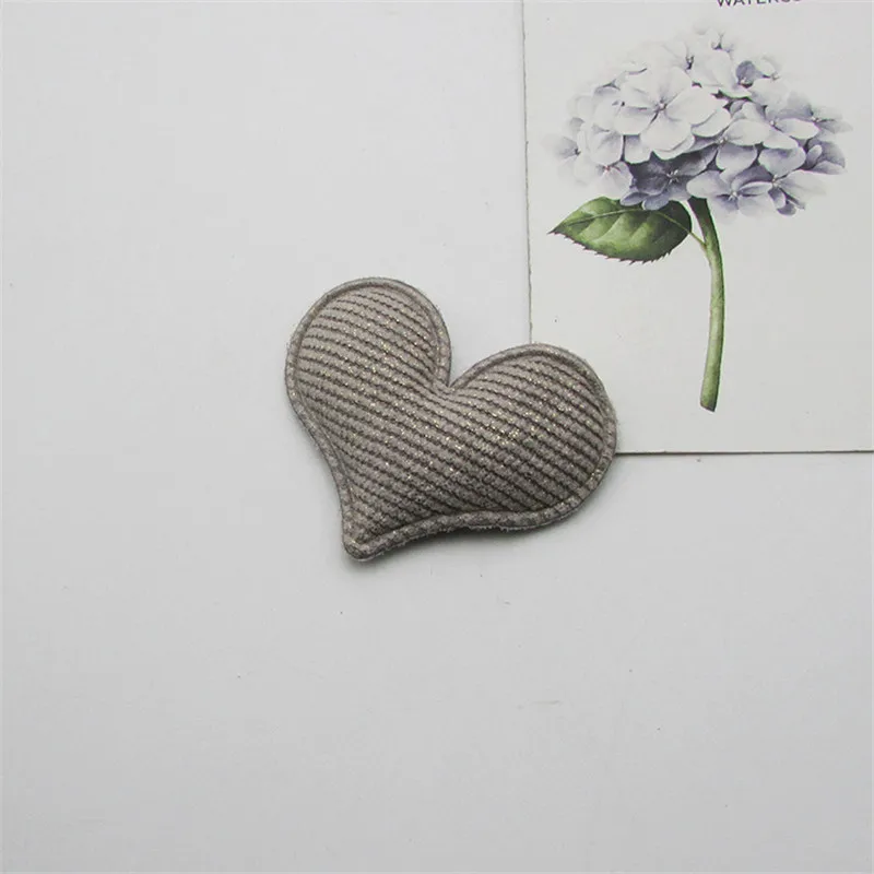 30 sztuk/partia 5*4cm Stripe serca klocki łatki aplikacje dla Craft ubrania akcesoria do szycia DIY akcesoria do włosów