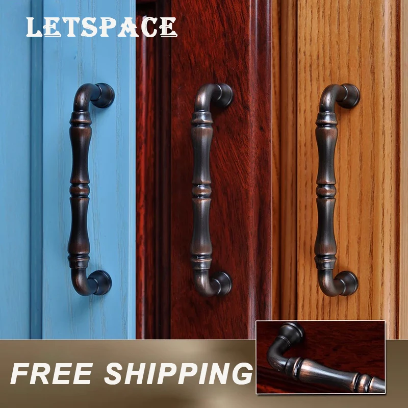 

10PCS Free Shipping 3.8"Furniture Handle 5"European simple Cupboard Drawer Pull Wardrobe Dresser Antique Brass Solid Knob 128mm