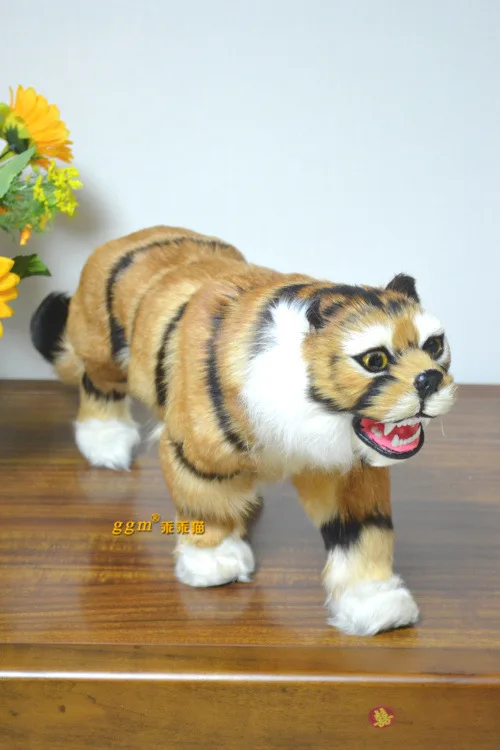 

about 55x23cm simulation animal large tiger model toy polyethylene & furs handicraft,home decoration gift d309