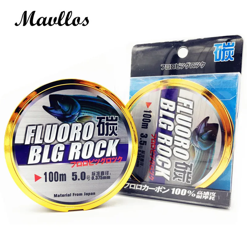 Mavllos 100M Nylon Fishing Line 100% Surface Fluorocarbon Coating 2-50LB Impot Fishing Lines