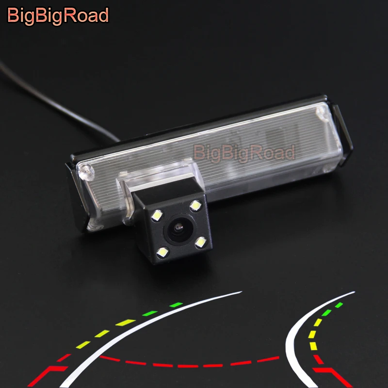 BigBigRoad Car Intelligent Dynamic Trajectory Tracks Rear View CCD Camera For Mitsubishi Pajero Sport Montero Grandis Challenger