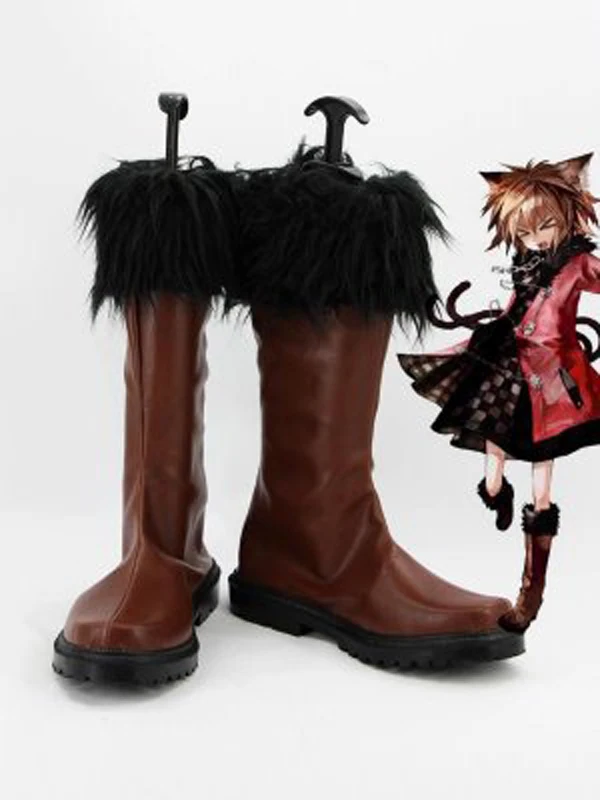 

Touhou Project Chen Brown Cosplay Boots Shoes Anime Party Cosplay Boots Custom Made for Adult Women Shoes