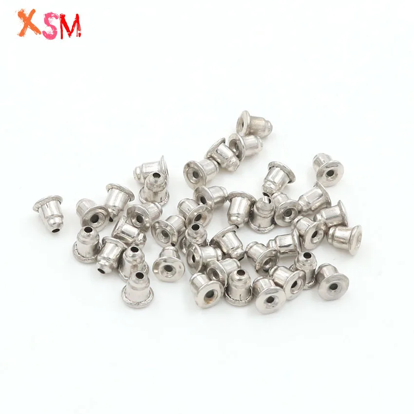 xinshangmie Wholesale 50 pcs/Lot Delicate DIY Jewelry Accessories Bullet Plastic Ear Plugging Blocked Earring Back