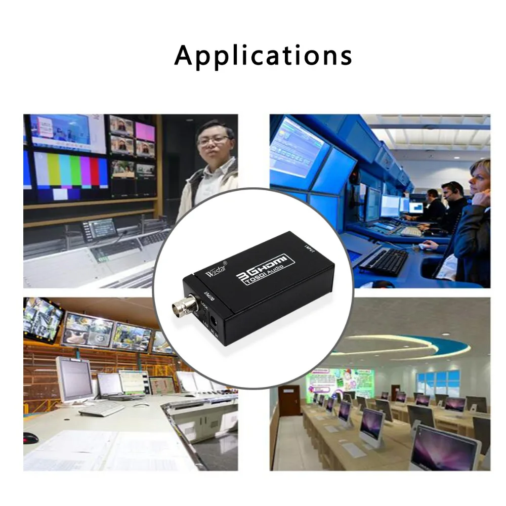 Mini 3G HDMI to SDI Converter Adapter Support HD-SDI / 3G-SDI Signals Showing on HDMI Display with Power Adapter EU/US