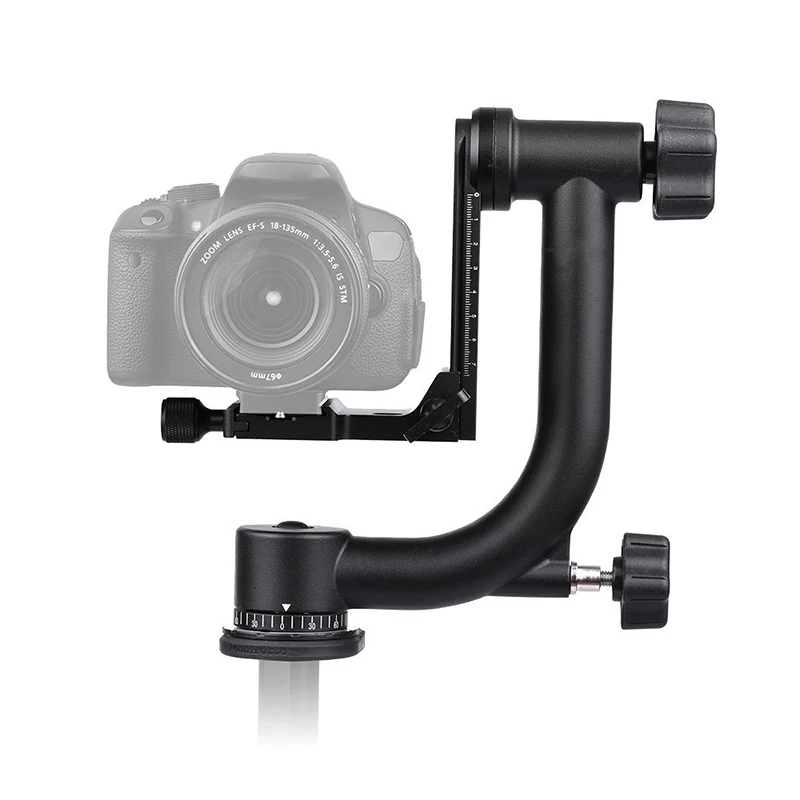 Metal 360 Degree Panoramic Gimbal Tripod Head Arca-Swiss Standard Bird Shooting Vertical  for Canon Nikon DSLR Camera  Watching