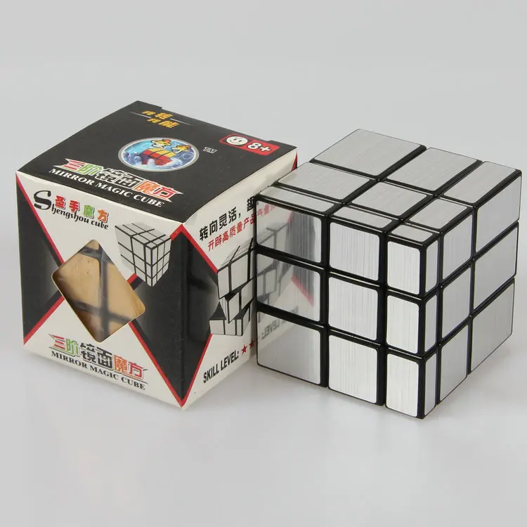 Shengshou quebra-cabeça cubo 3x3x3 em linha reta desenho espelho torção jogo fortalecer o profissional magnético velocidade quebra-cabeça cubo