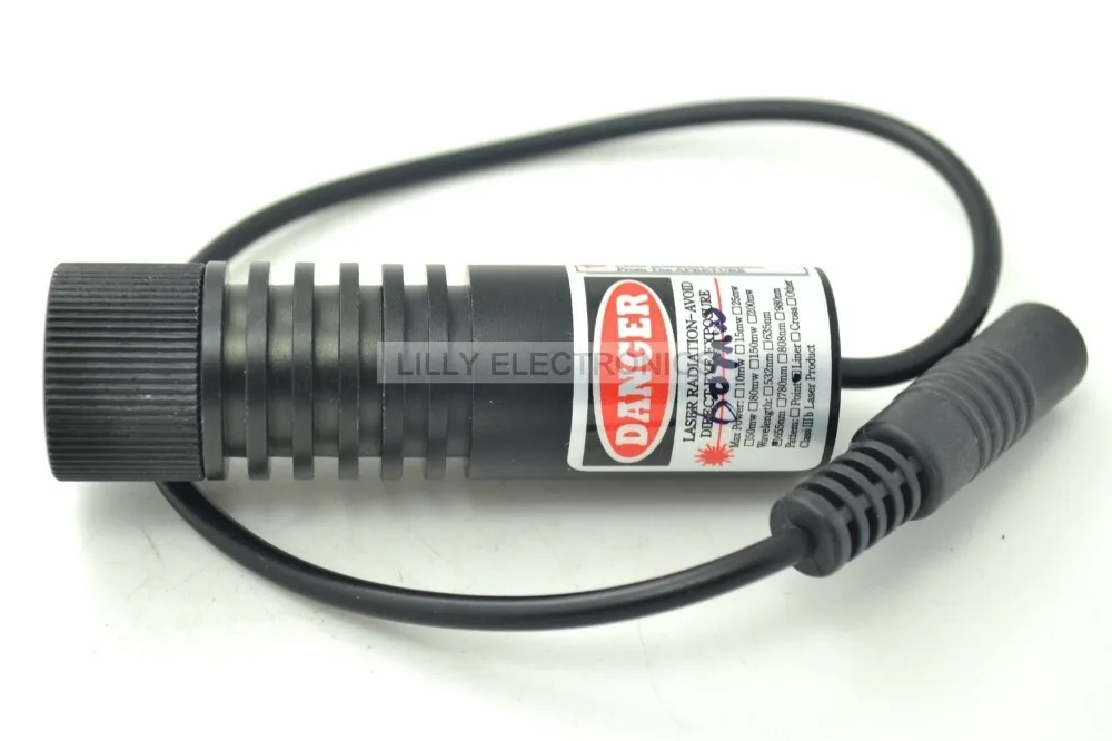 650nm 100mW Red Laser Line Locator Module Focusable 22x70mm 5V DC