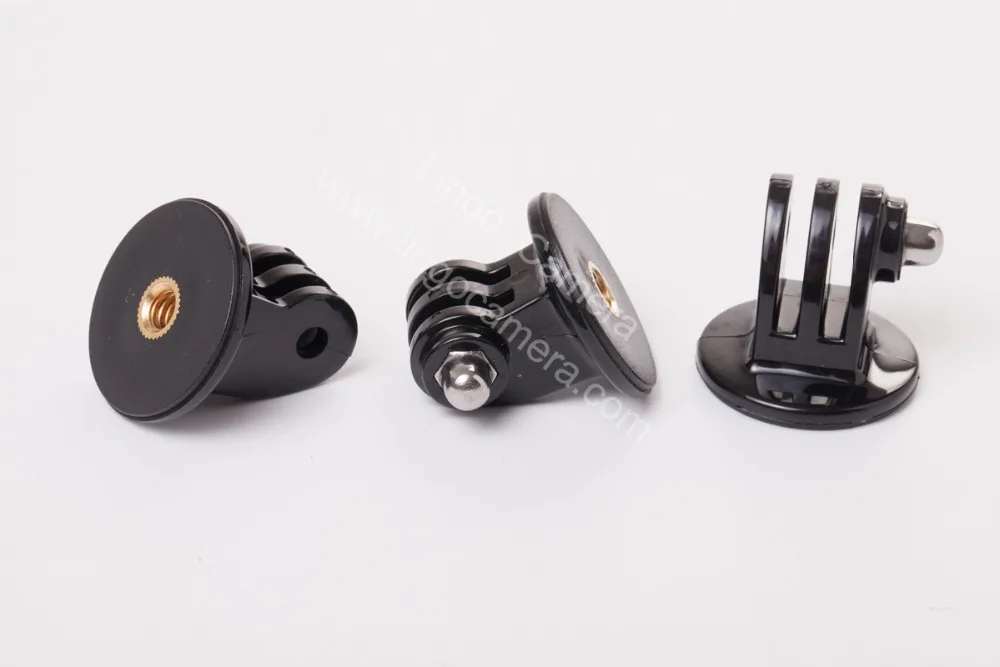 Adaptador de montagem de tripé preto para gopro hero 3 +/3/2/1