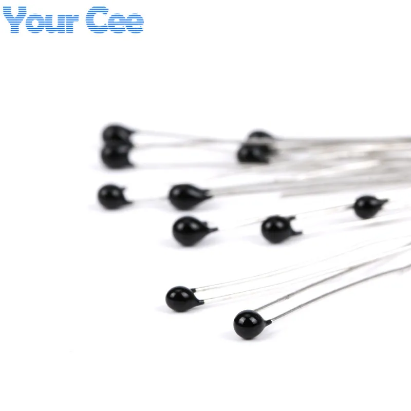 100pcs/50pcs Thermistor NTC MF52 103 3950 10K 100K B Value 3950k 5% 3% MF52A103H3950 Thermal Resistor Temperature Sensor