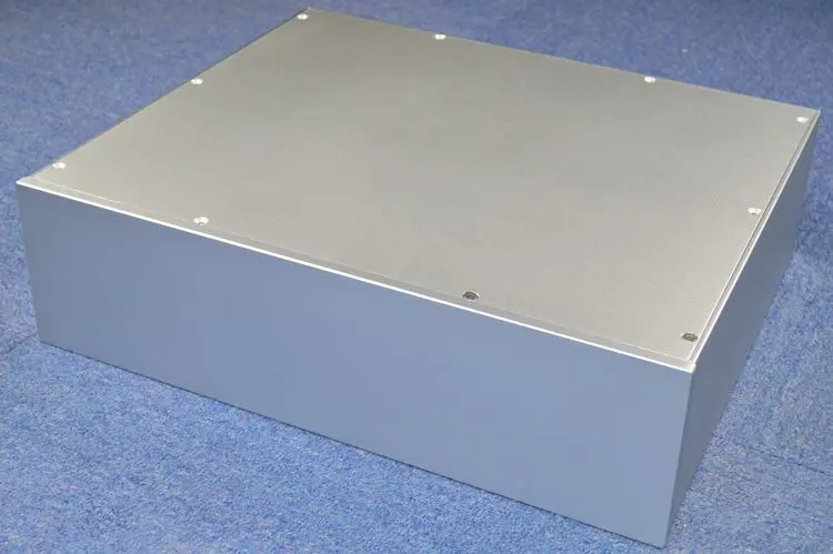 WA139 Silver Full aluminum amplifier chassis / Preamp chassis / tube / DAC / AMP Enclosure / case / DIY box (430*120*358mm)