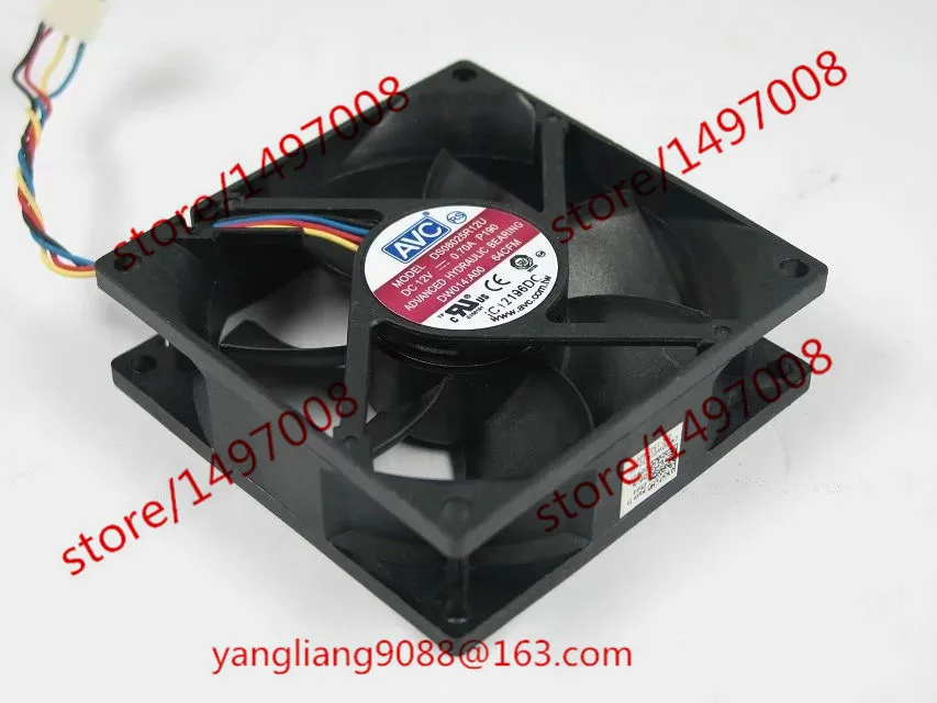 

AVC DS08025R12U P190 DC 12V 0.70A 80x80x25mm Server Cooling Fan