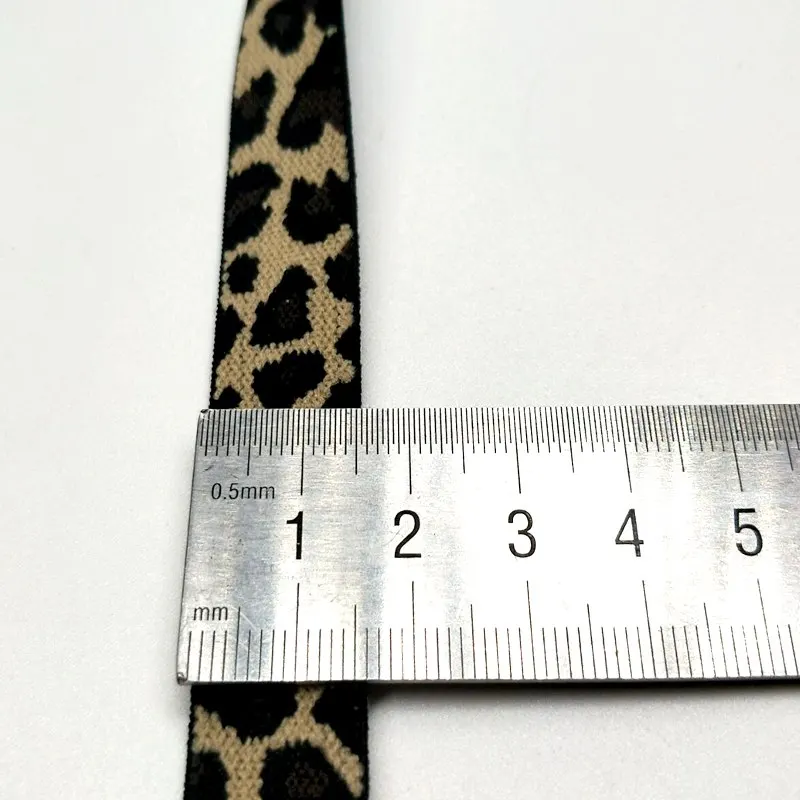 HL Hot Sale 15MM Wide 5m Leopard Pattern Versatile Elastic Band DIY Headband Clothing Sewing Accessories