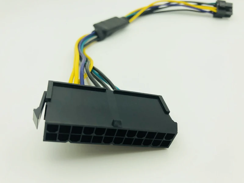10 PCS 24Pin to 8Pin สายไฟสำหรับ Dell 30 ซม. Optiplex 3020 7020 9020 แหล่งจ่ายไฟ ATX เมนบอร์ดอะแดปเตอร์สาย ATX 24 P ถึง 8 P