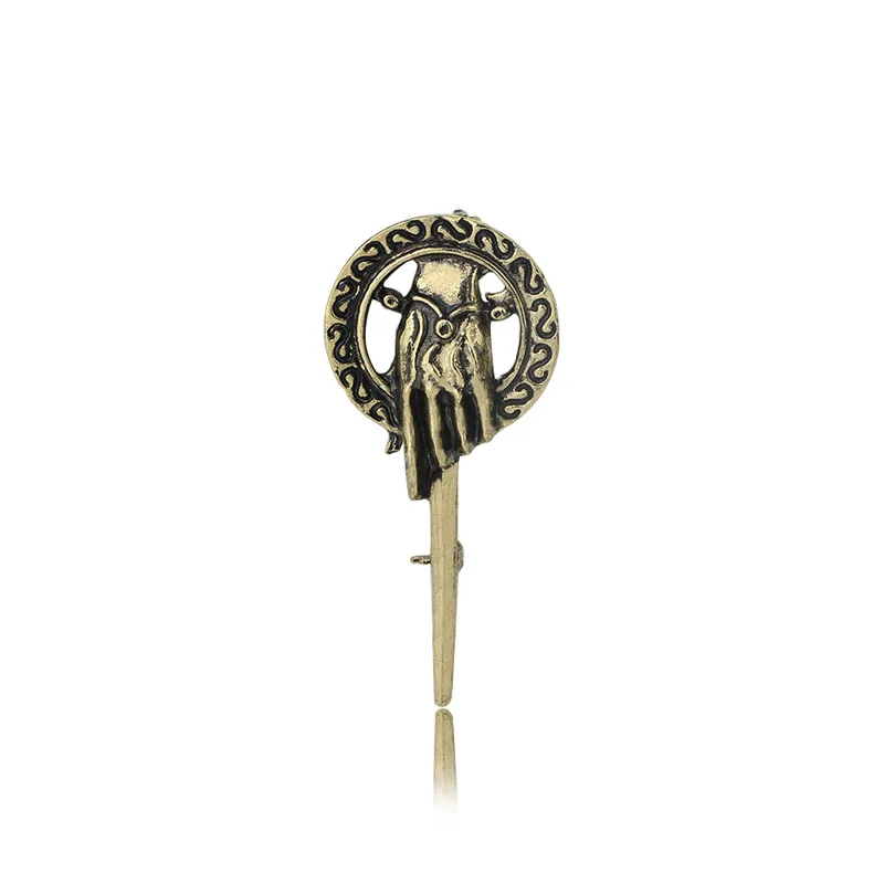 Fooderwerk Jewelry Ice And Fire Song Power Game King Scepter Hand Men Women Brooch Badge Commemorative Clothes Accessories Pins