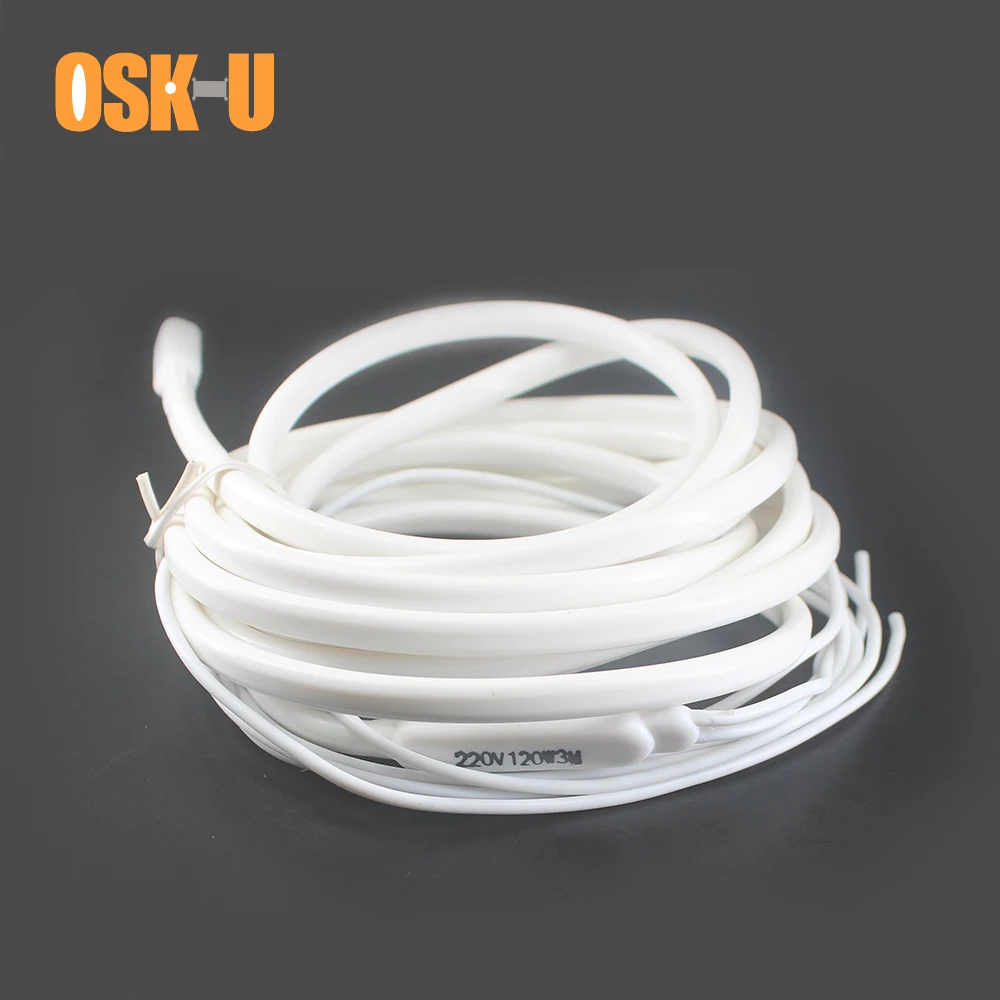 Silicon Heater Wire for Defrosting of Refrigerator 220V 3/4/5/6/7M length Electric Heating Element Freeze-proof Heater Wire