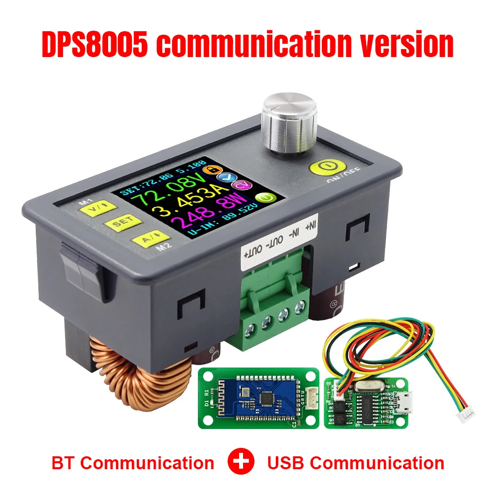 DPS8005 Programmeerbare Constante Spanning Stroom Step-Down Voeding Module Voltmeter Amperemeter Buck Converter 80V 5A 40% Off