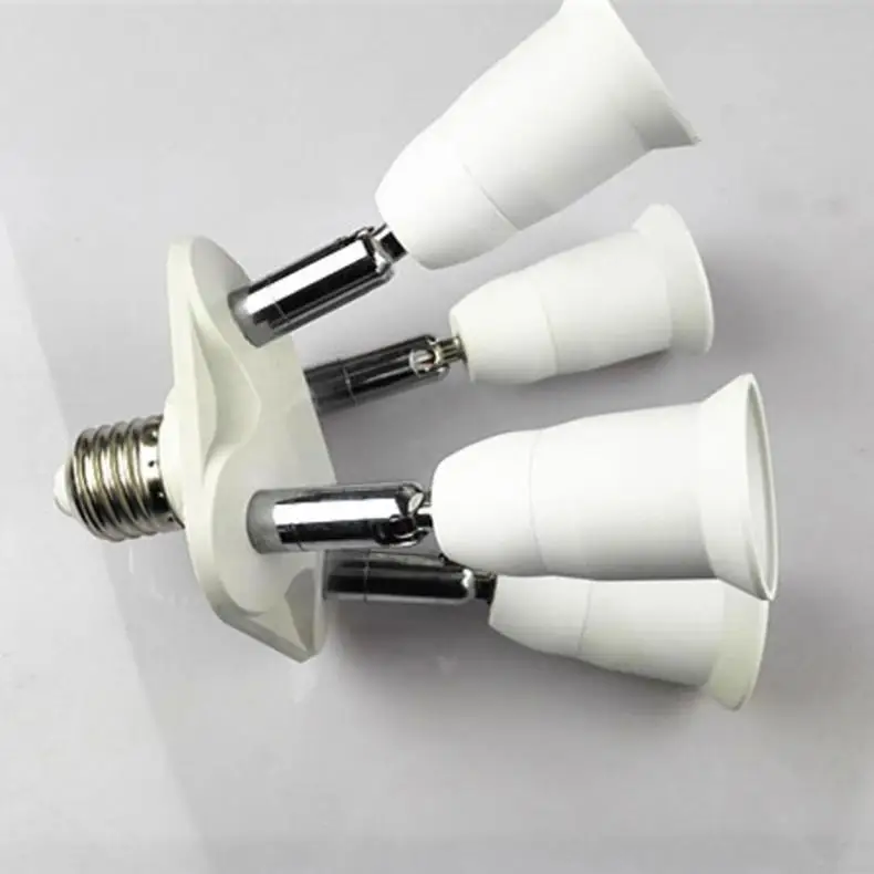 Lighting Accessories LED Bulb Accessories 1 To 4 Adjustable  Base Light Lamp Bulb Adapter Holder Socket Splitter