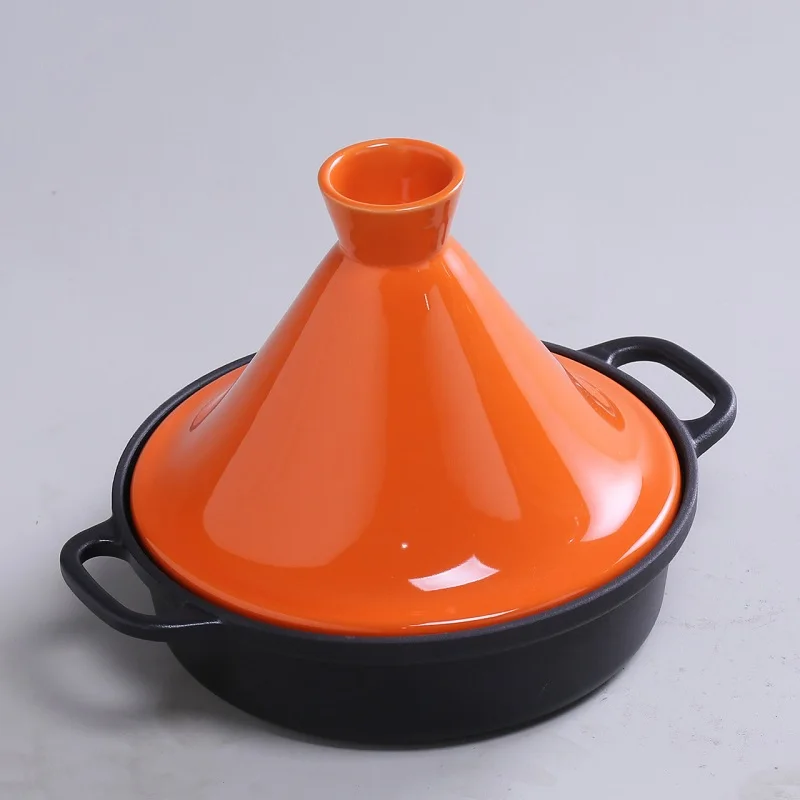 26cm Tagine pot cast iron enamel Pan Gas and induction cooker