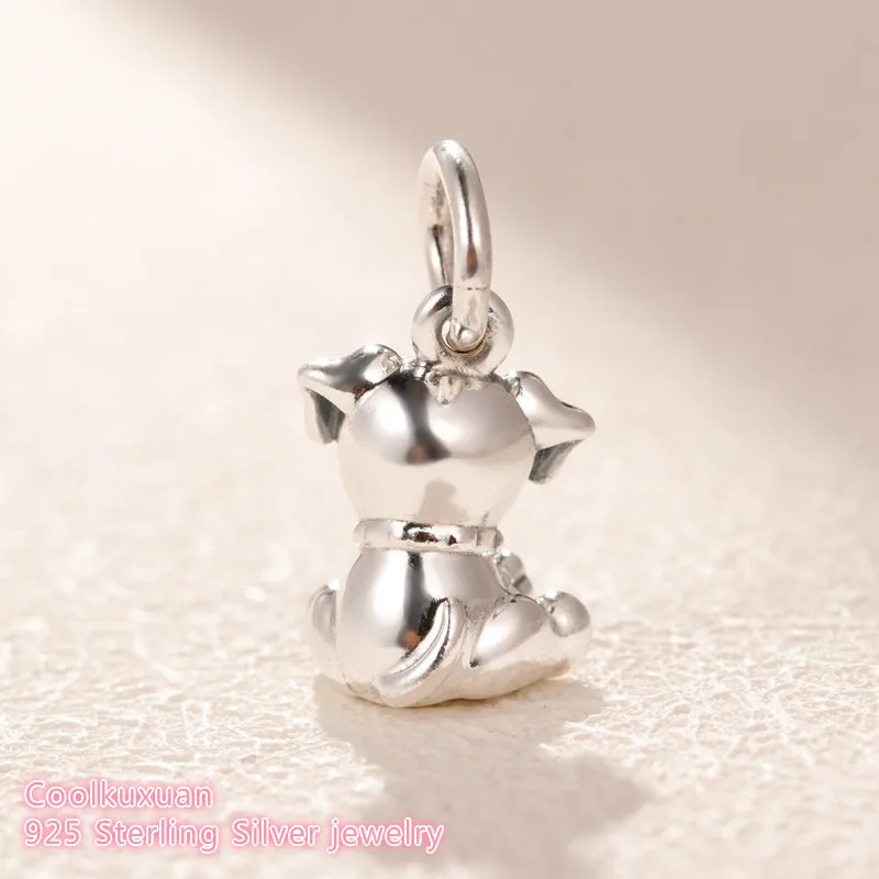 Mother's Day 100% 925 Sterling Silver Labrador Puppy Dangle Charm beads Fits Original Pandora bracelets Jewelry Making