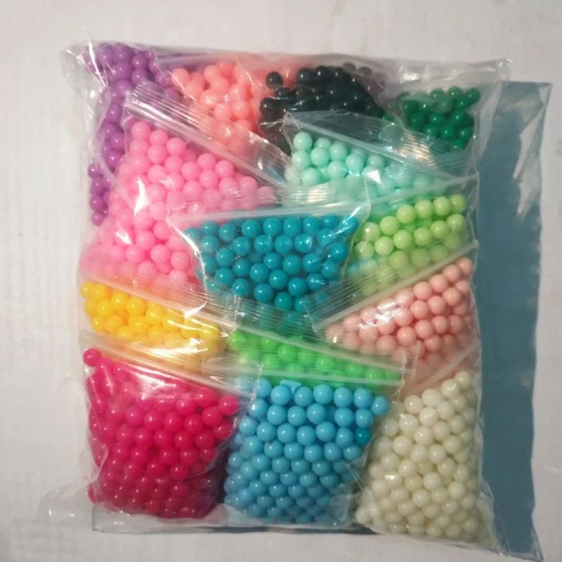 6000pcs 24 colors beads puzzle Crystal color DIY beads water spray set ball games 3D handmade magic toys for children