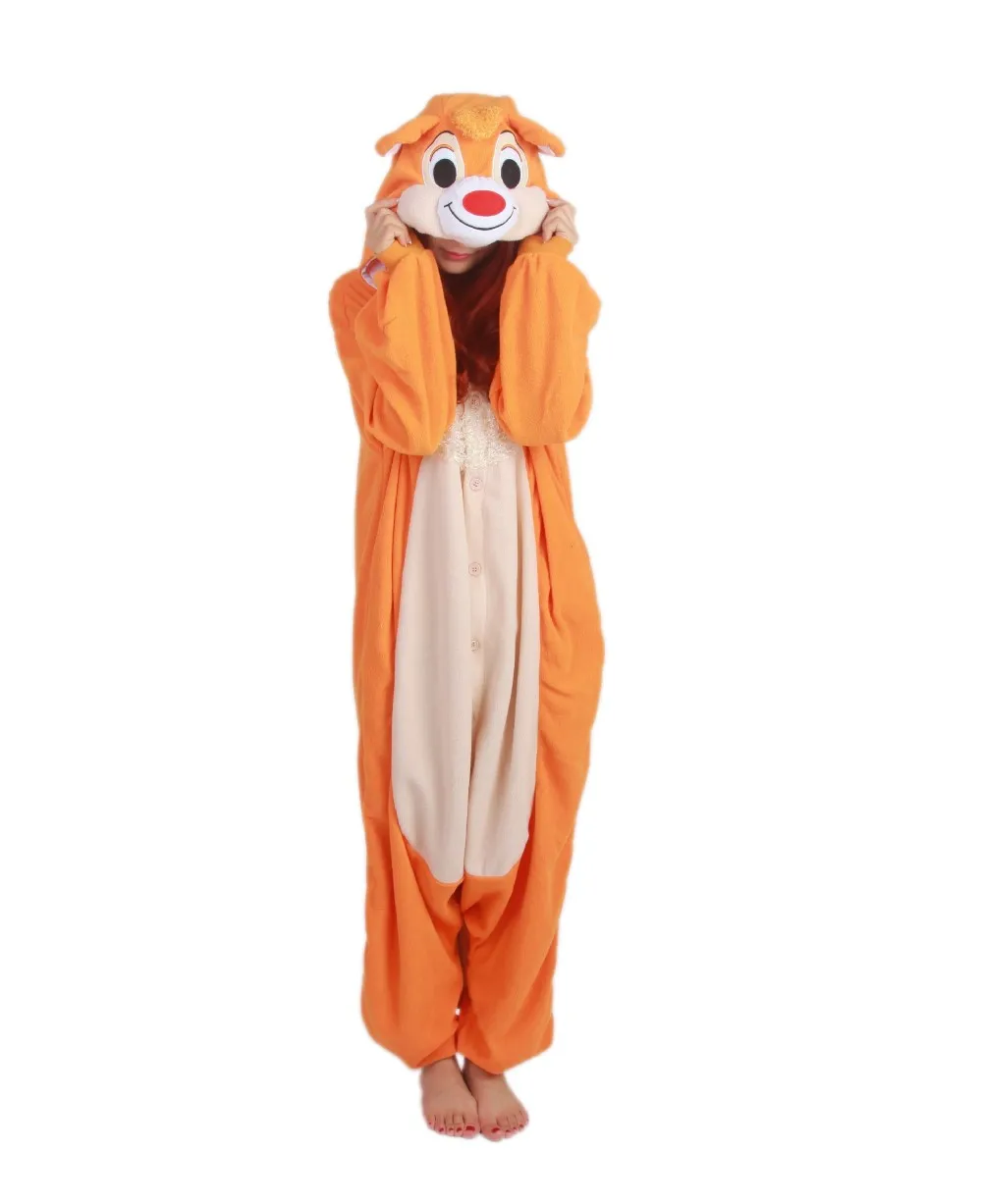 Chipmunk Onesie Animal Kigurumi For Adults Halloween Carnival Party Clothing Fleece Kigu Festival Costumes