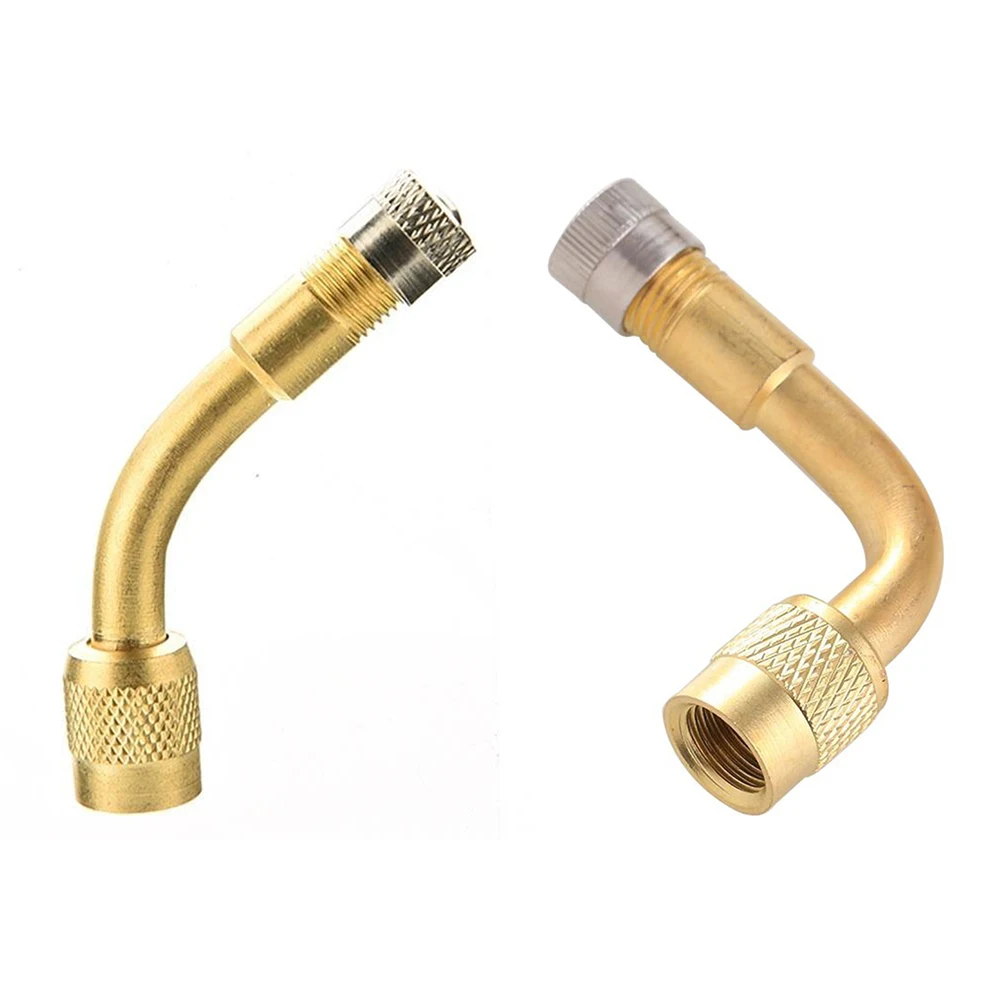 

45/90/135 Degree Angle Brass Air Tyre Valve Schrader Valve Stem with Extension Adapter for Car Truck Motorcycle