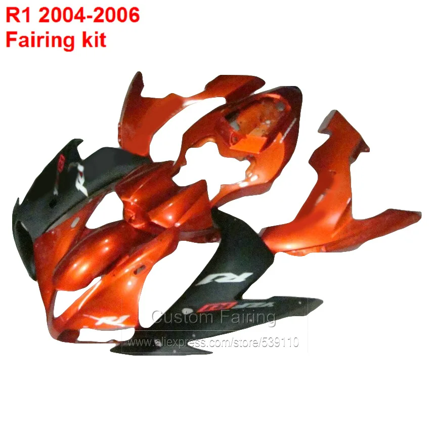 Injection Fairings For YAMAHA YZF R1 04 2004 05 ( Burnt orange ) fairing kit free decal lx70