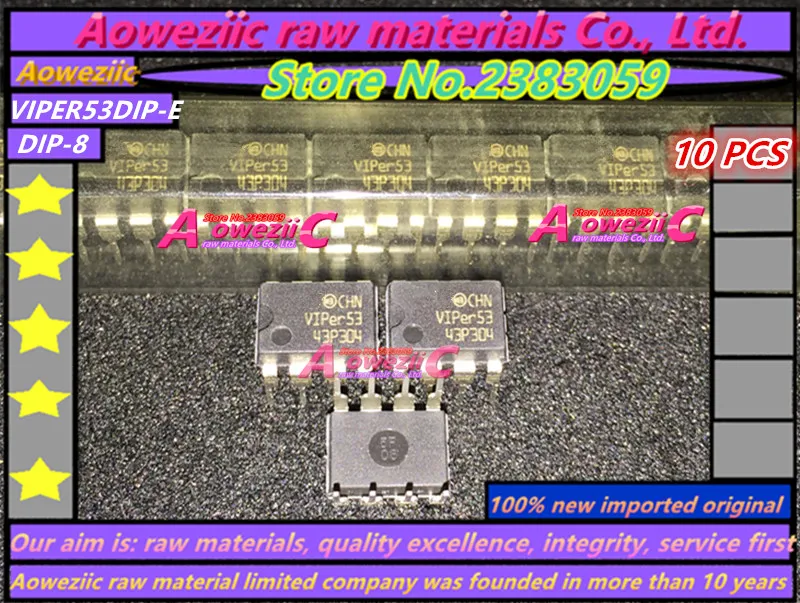 Aoweziic 2022+  100% New Imported Original VIPER12A VIPER20A VIPER22A VIPER32D VIPER32 VIPER53D VIPER53 DIP-7 Power Chip