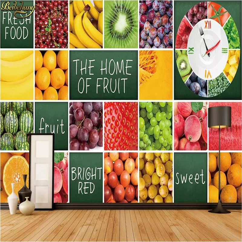 beibehang Custom Modern Fruit poster supermarket fruit shop background wall wallpapers for living room photo wallpaper for walls