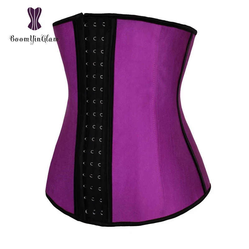 Plus Size 3 Hooks 9 Steel Boned Slimming Belly Belt Waist Cincher Women Shaper Corset Latex Waist Trainer 2840#