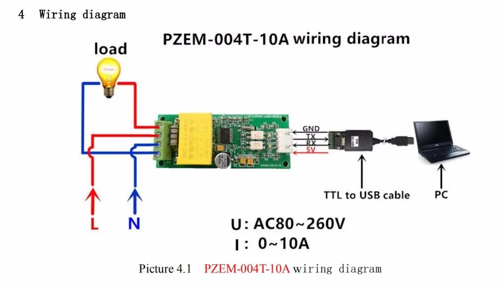 PZEM-004T AC Digitaler Multifunktionsmesser 0-100A 80-260V AC-Stromtestmodul mit Spule für Arduino Power Volt Amp TTL – Detail 8
