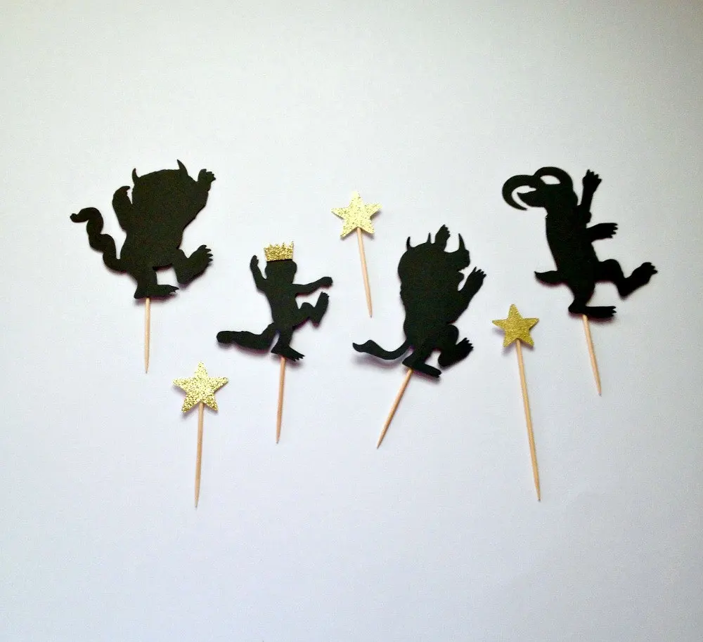 Where The Wild Things Are Cupcake Toppers, Where The Wild Things Are Party, Wild Things Cupcake Picks