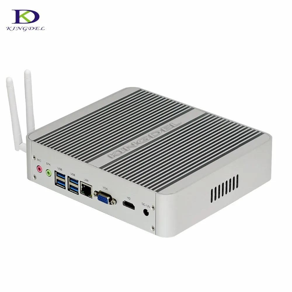 2017 Big Promtion Fanless HTPC com gen Kaby Lago Núcleo i3 7100u win 10 mini computador 4 k negócios mini pc 8g RAM + 128G + 1 TB