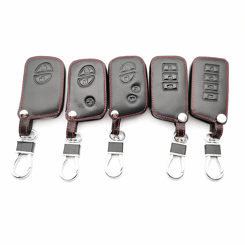 

5 Styles Leather Car Key Case Cover Holder For Lexus CT200H ES350 GX400 GS350 IS250 RC350 RX300 LX570 NX300h 450 Keychain Case