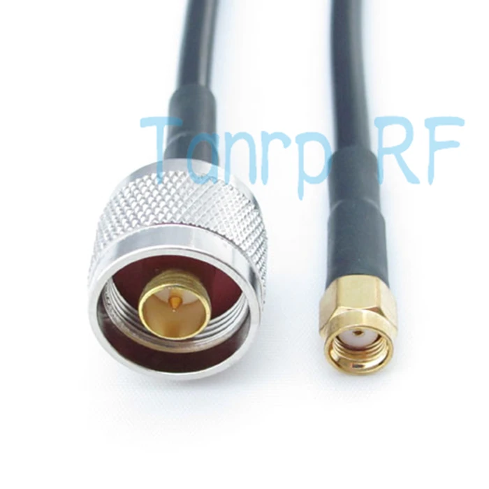 Freeshipping!  RG58 RF Pigtail coaxial  jumper cable 20INCH  N male plug  to RP-SMA male plug 50CM  Wholesale