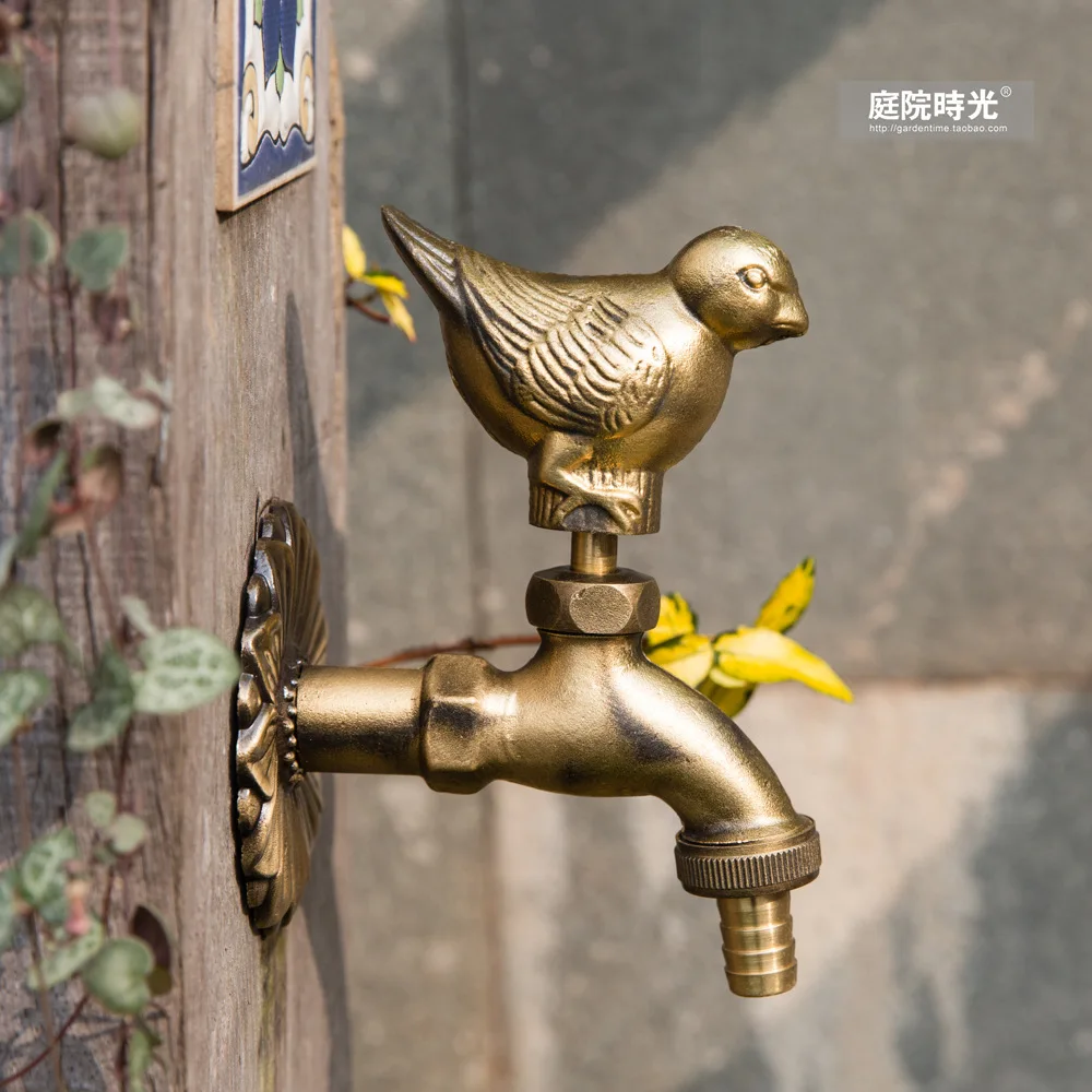 Sparrow Bird Faucet for Garden Animal Tap