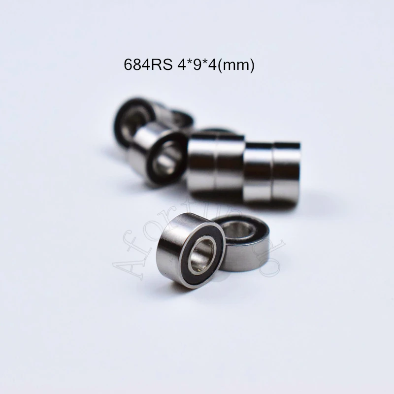 

684RS 4*9*4(mm) Bearing 10pcs free shipping chrome steel rubber Sealed High speed Mechanical equipment parts