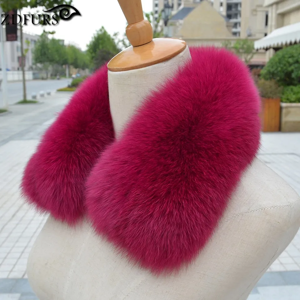 ZDFURS *  women\'s clothing collar accessories  fashion fur fox scarves 100% Real fox fur collar square  ZDC-163007